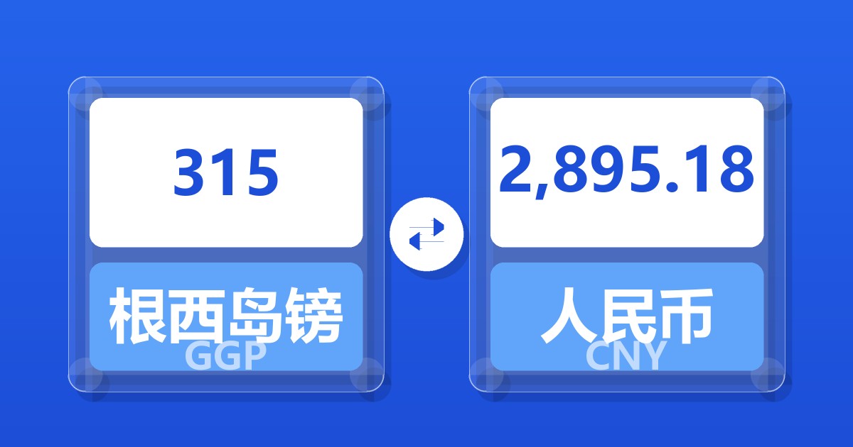 315根西岛镑兑人民币
