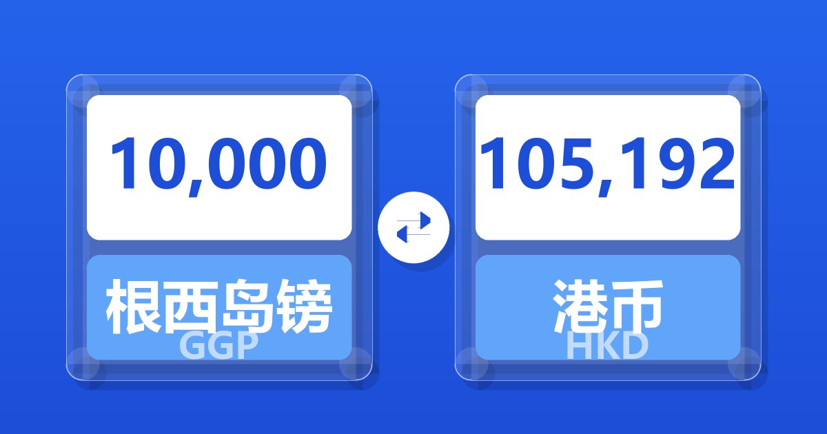 10,000根西岛镑兑港币