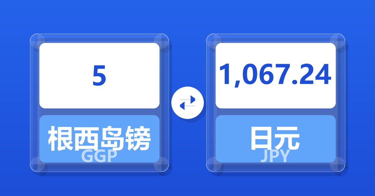5根西岛镑兑日元