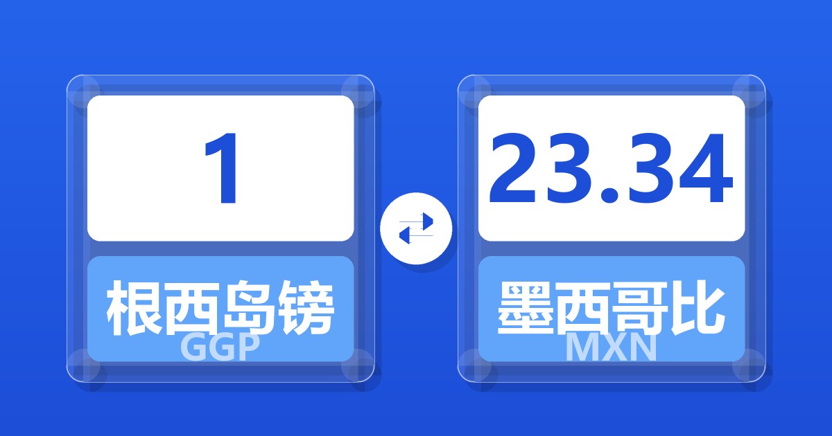 1根西岛镑兑墨西哥比索