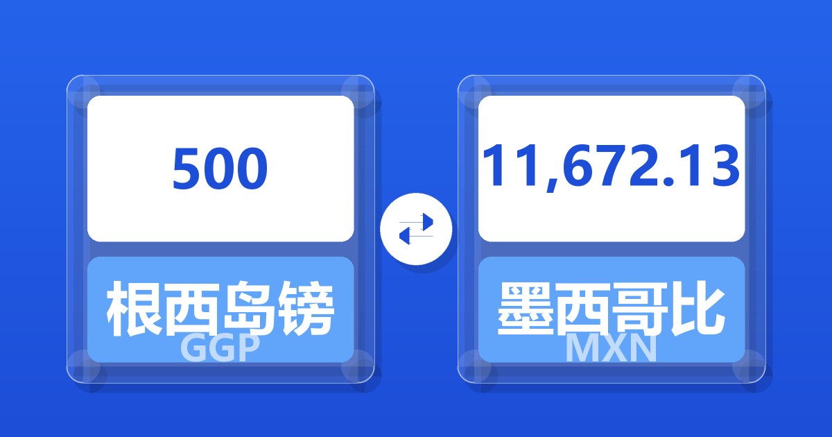 500根西岛镑兑墨西哥比索