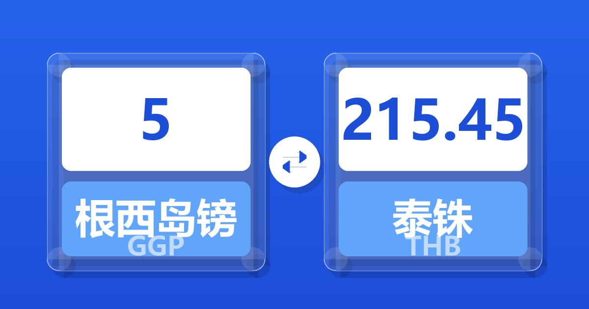 5根西岛镑兑泰铢