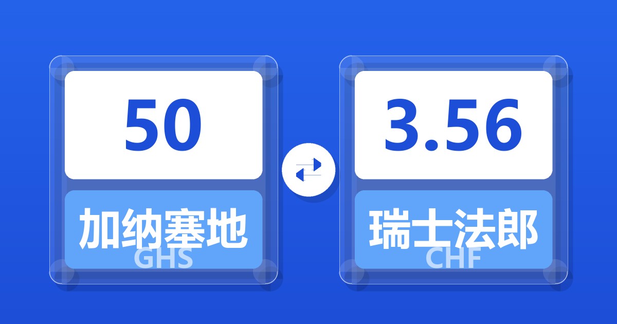 50加纳塞地兑瑞士法郎