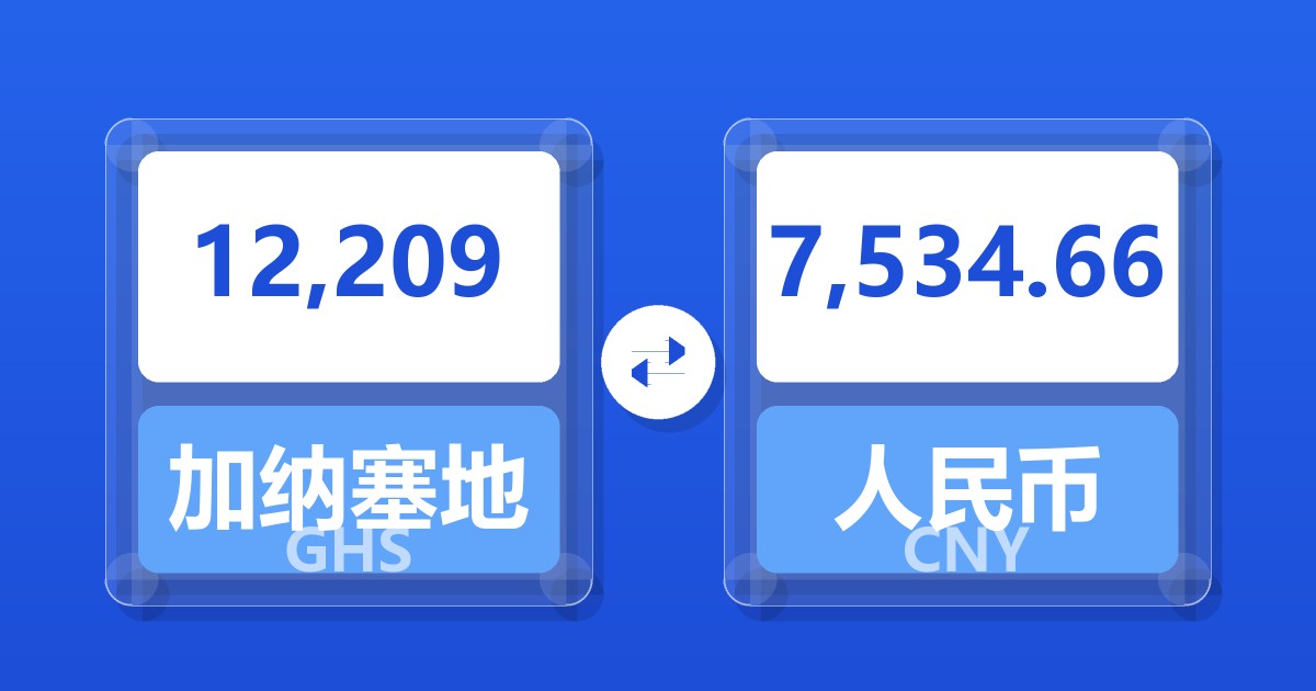 12,209加纳塞地兑人民币