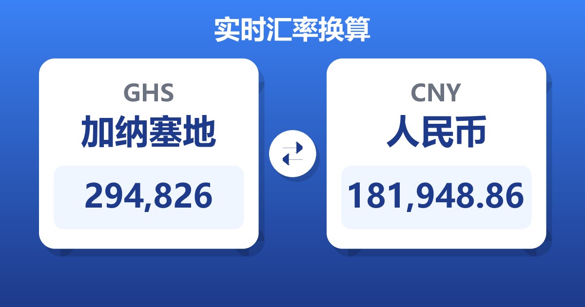 294,826加纳塞地兑人民币
