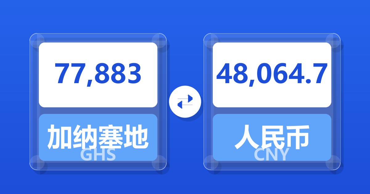 77,883加纳塞地兑人民币