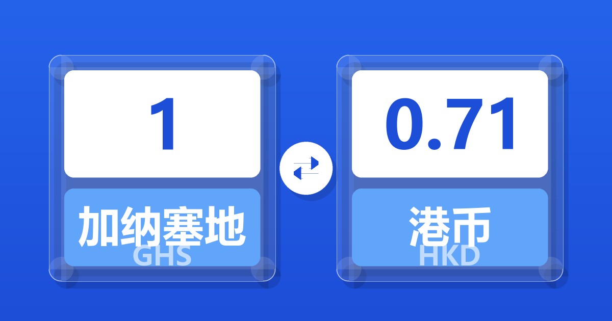 1加纳塞地兑港币