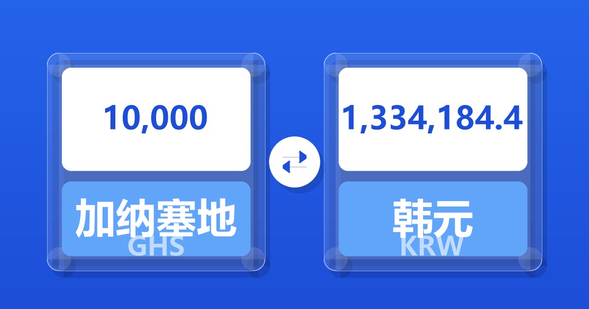 10,000加纳塞地兑韩元