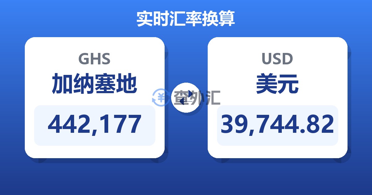 442,177加纳塞地兑美元
