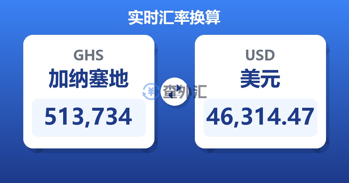 513,734加纳塞地兑美元