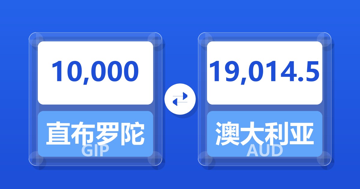 10,000直布罗陀镑兑澳大利亚元