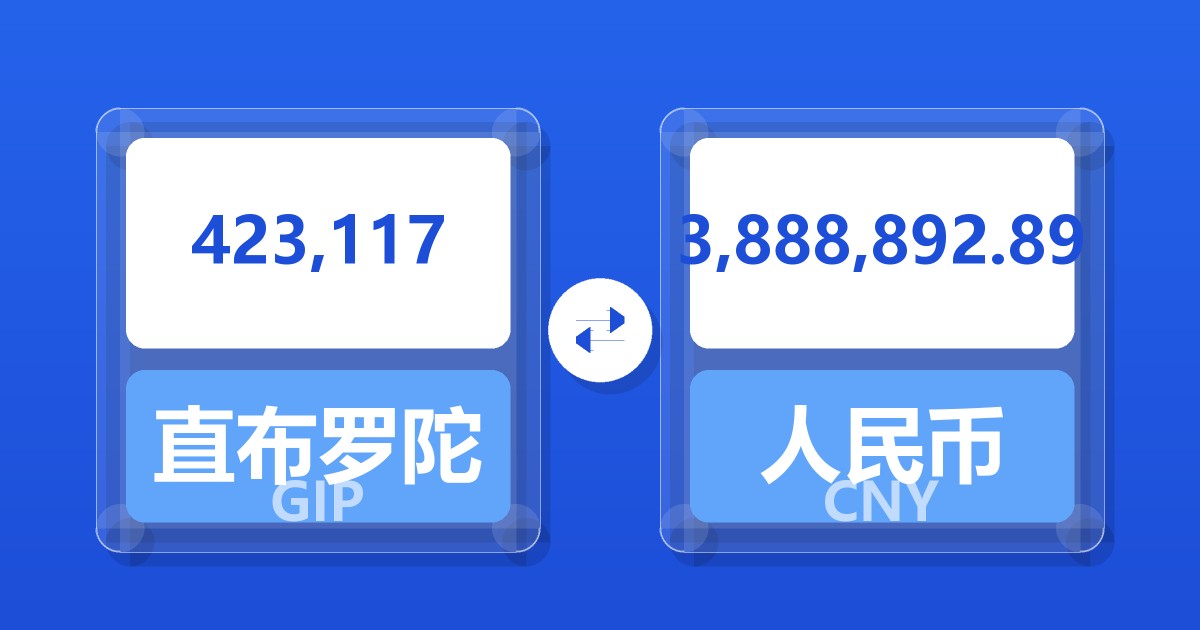 423,117直布罗陀镑兑人民币
