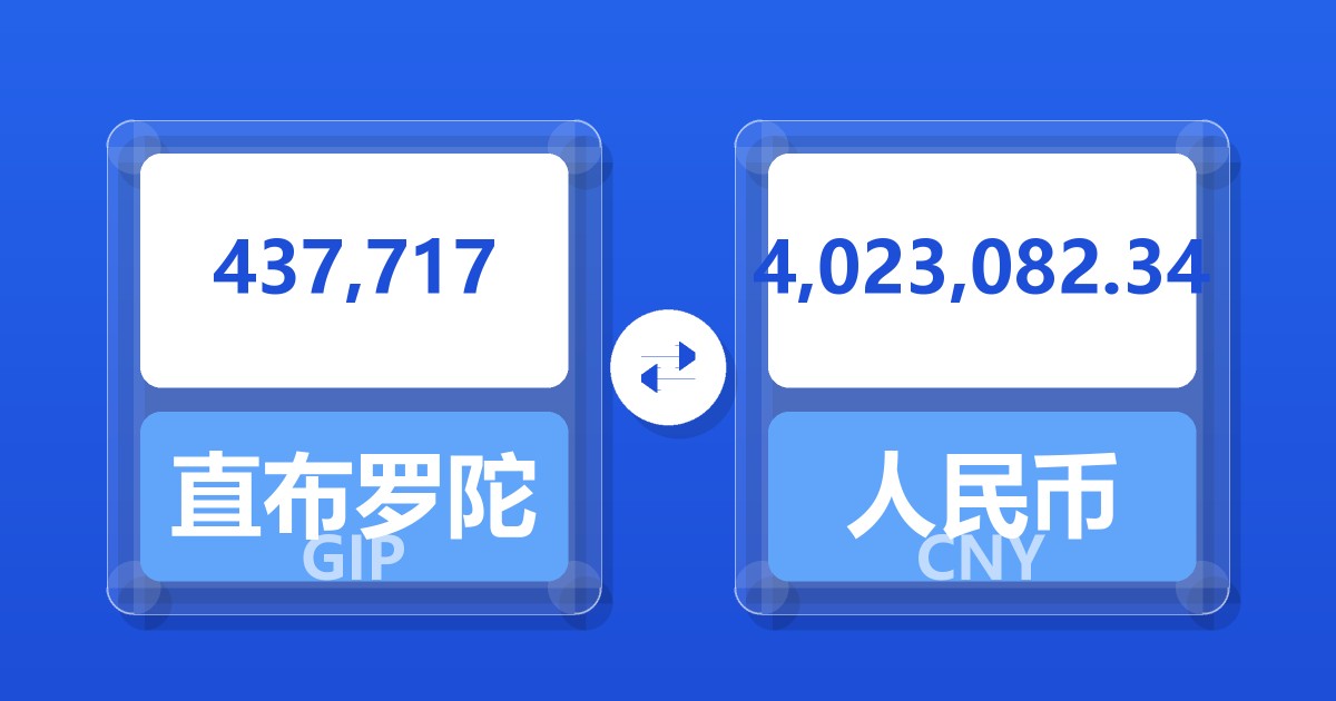 437,717直布罗陀镑兑人民币