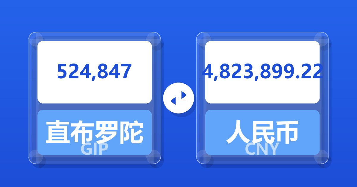 524,847直布罗陀镑兑人民币