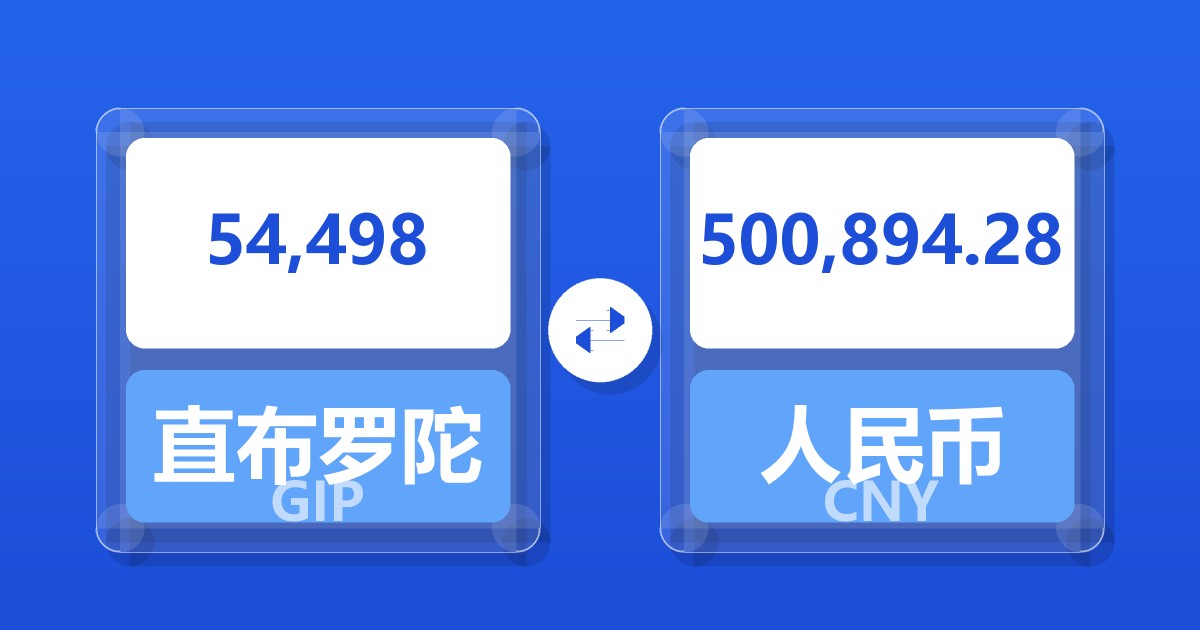 54,498直布罗陀镑兑人民币