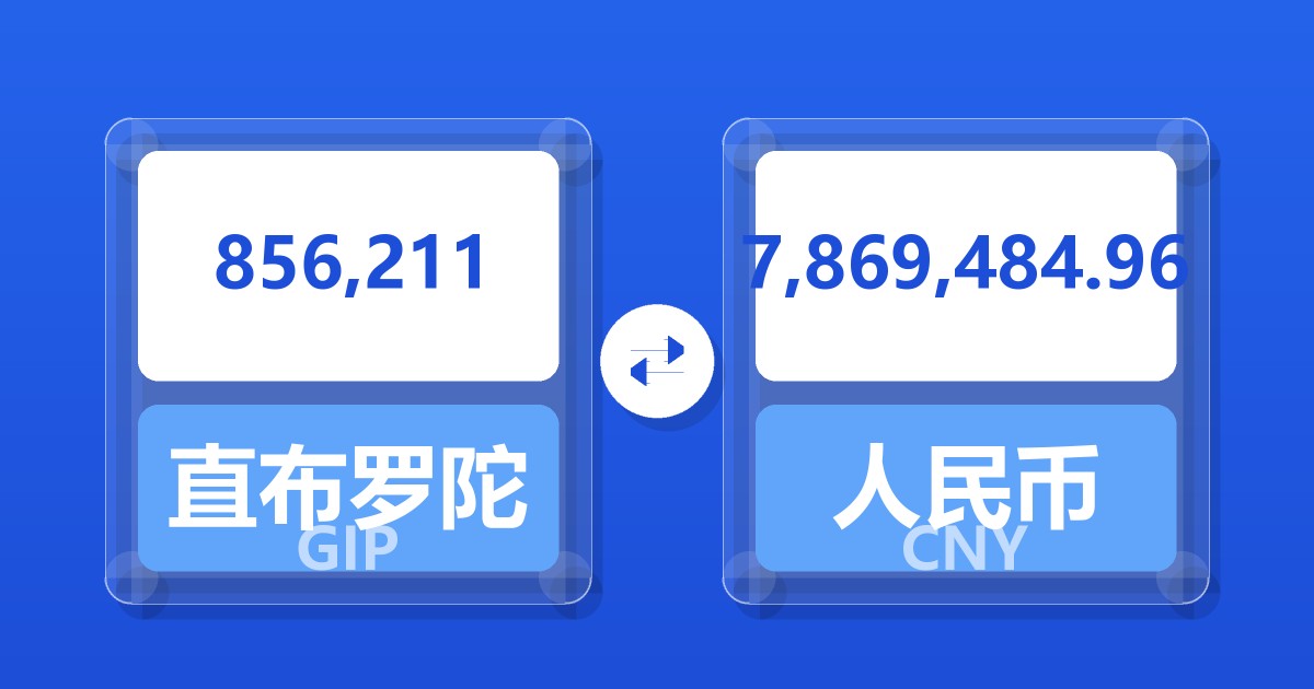 856,211直布罗陀镑兑人民币
