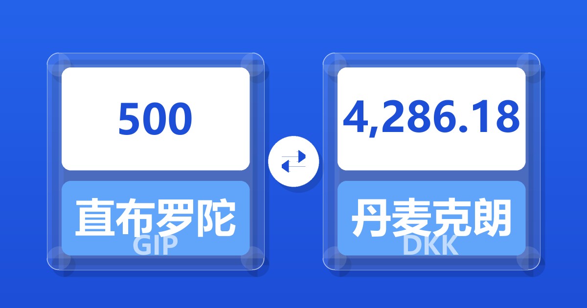 500直布罗陀镑兑丹麦克朗