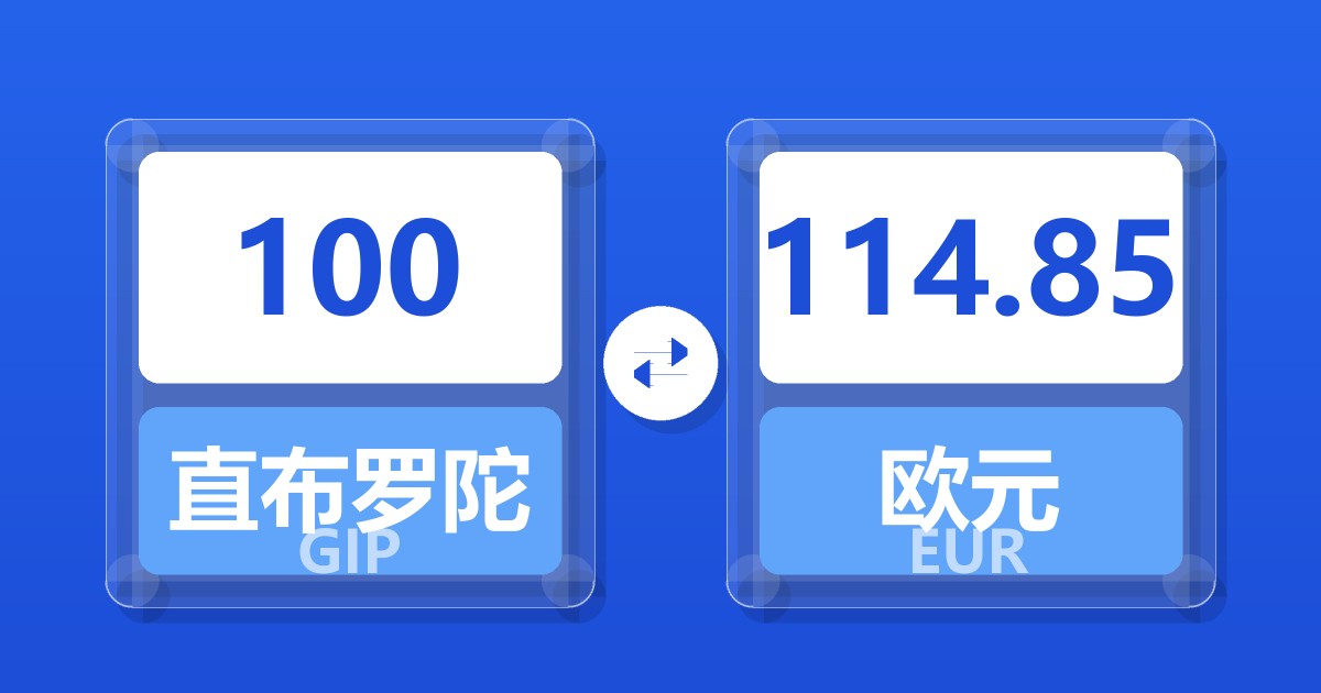 100直布罗陀镑兑欧元
