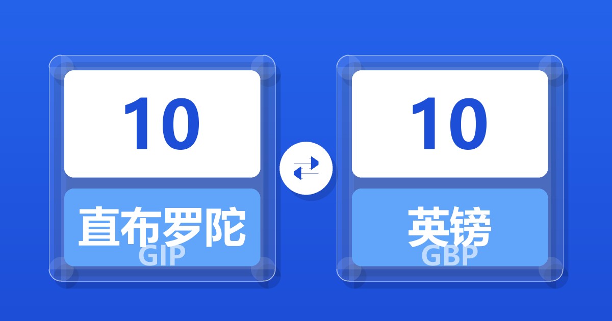 10直布罗陀镑兑英镑