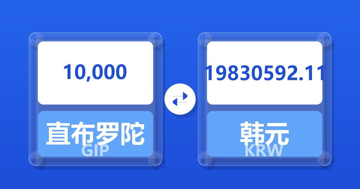 10,000直布罗陀镑兑韩元