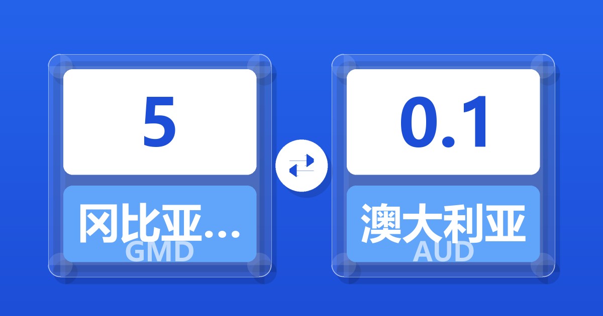 5冈比亚达拉西兑澳大利亚元