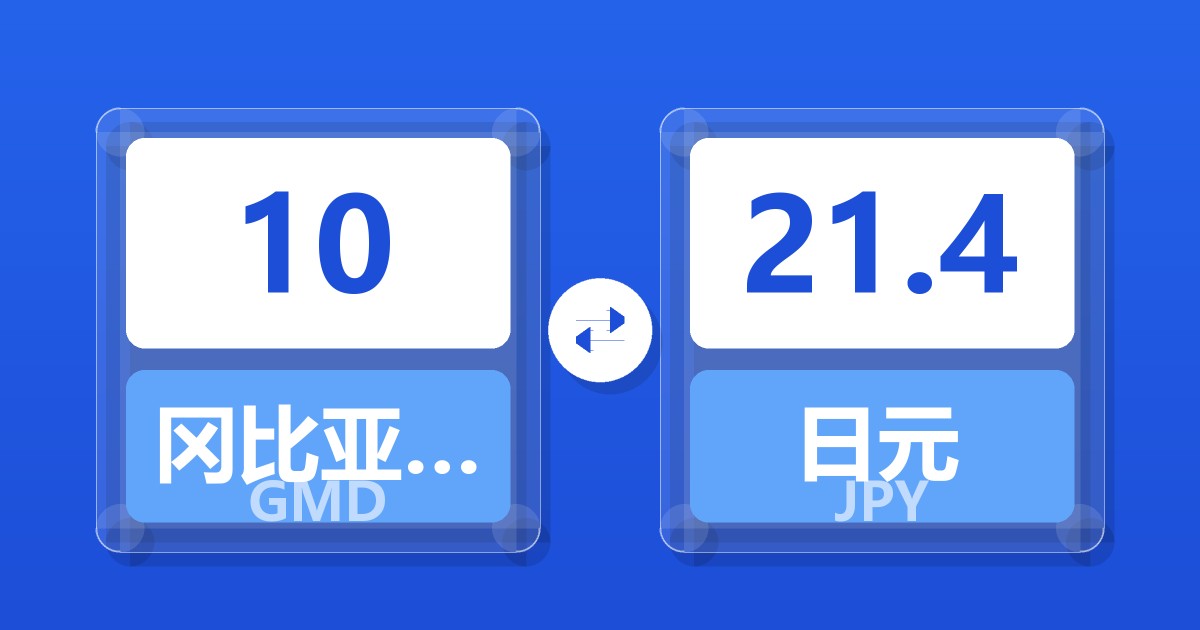 10冈比亚达拉西兑日元