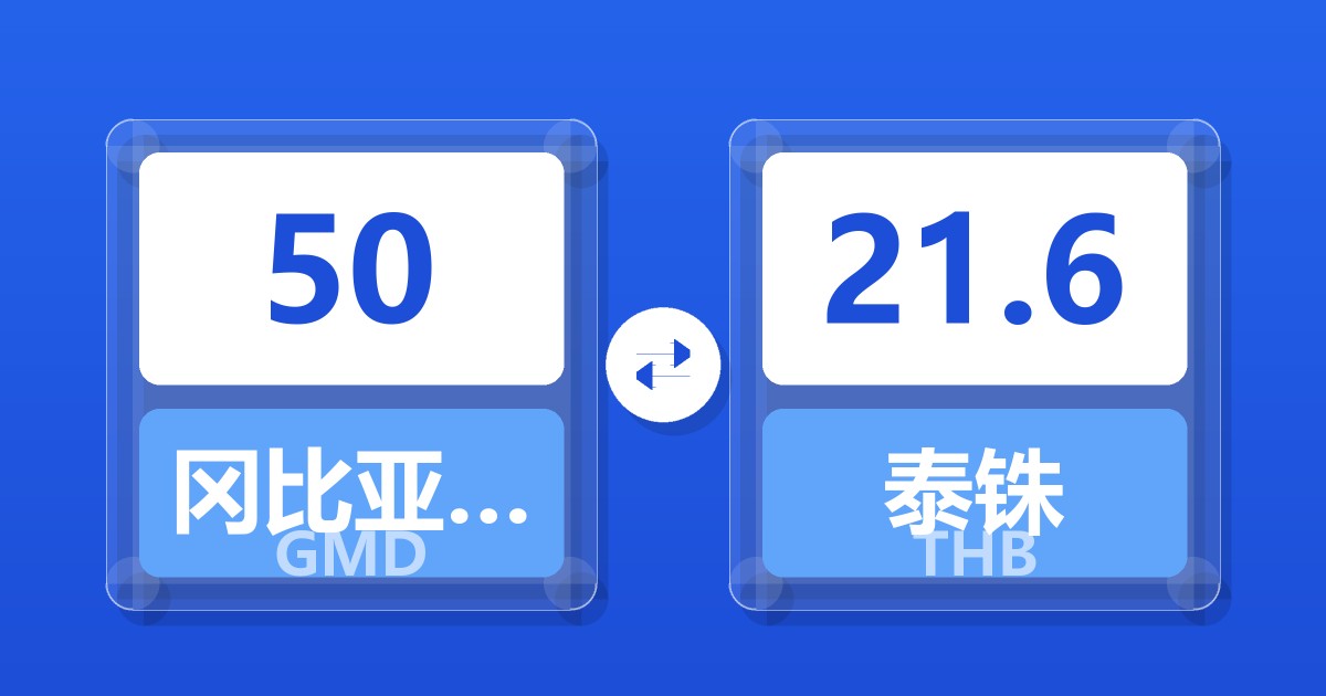 50冈比亚达拉西兑泰铢
