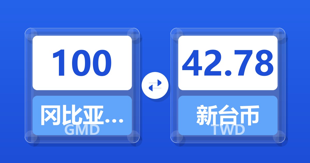 100冈比亚达拉西兑新台币