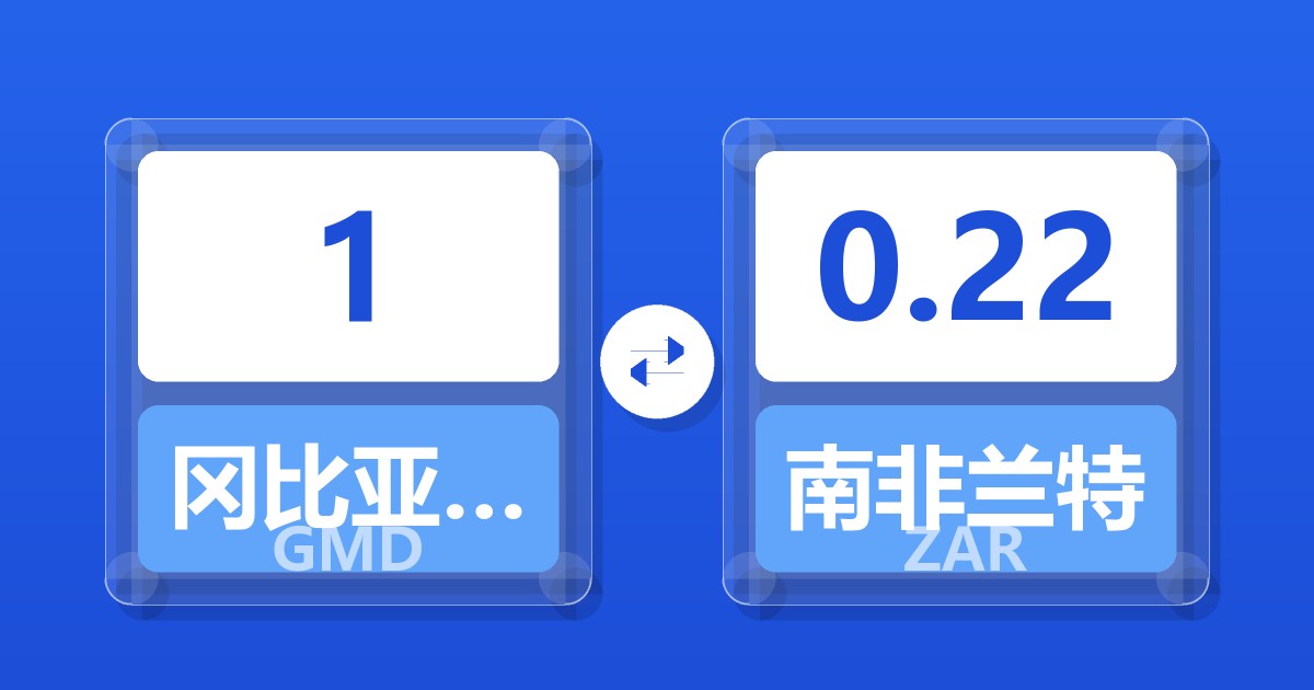 1冈比亚达拉西兑南非兰特