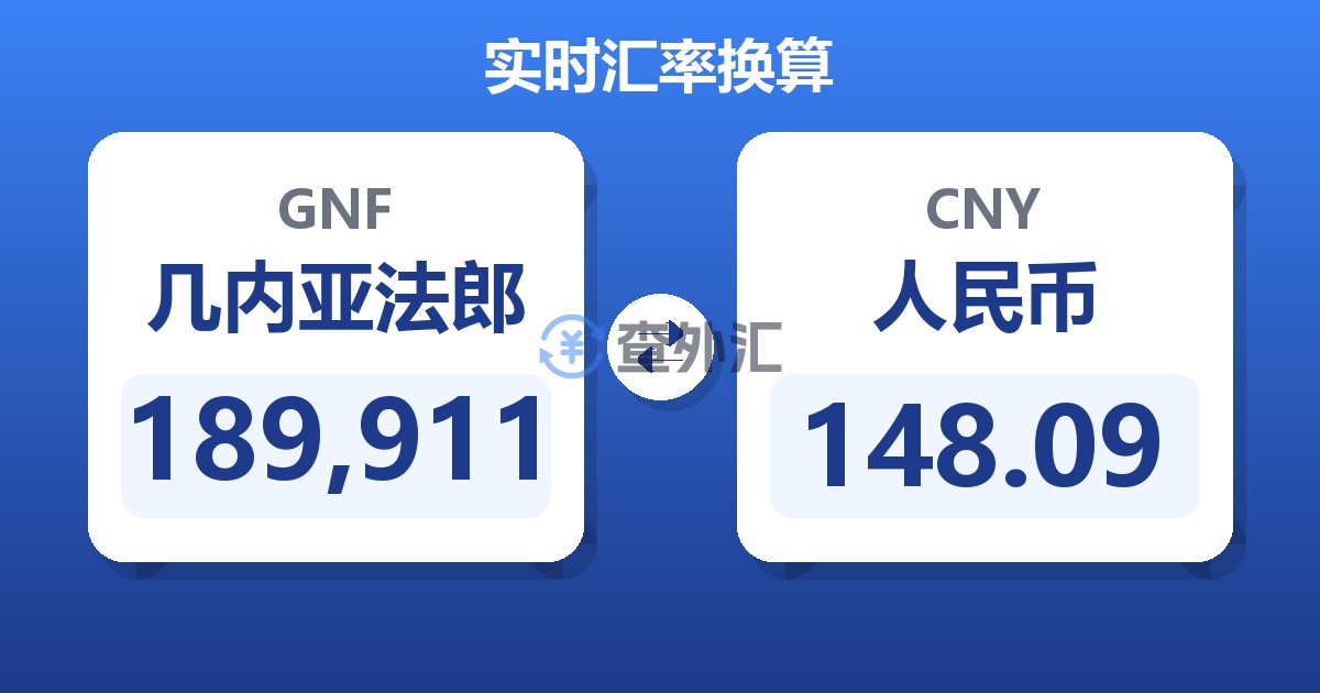 189,911几内亚法郎兑人民币