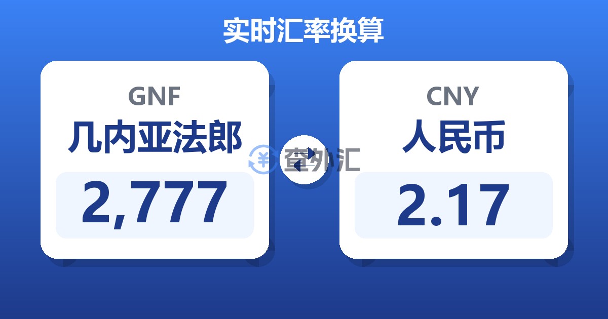 2,777几内亚法郎兑人民币