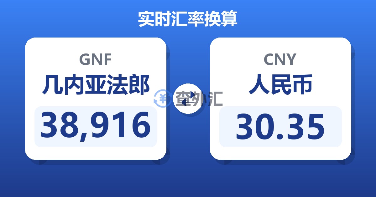 38,916几内亚法郎兑人民币