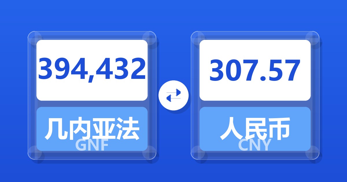 394,432几内亚法郎兑人民币