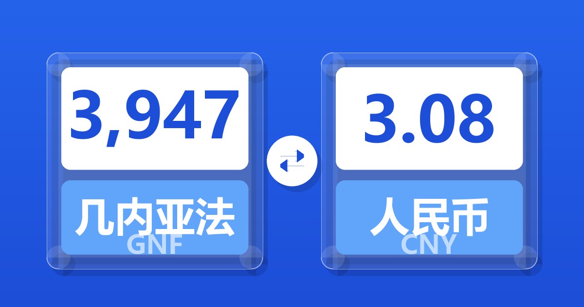 3,947几内亚法郎兑人民币