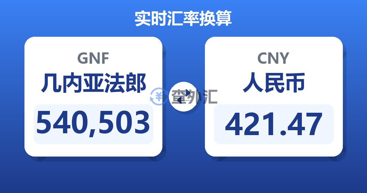 540,503几内亚法郎兑人民币