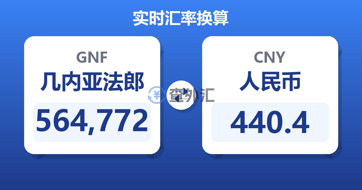 564,772几内亚法郎兑人民币