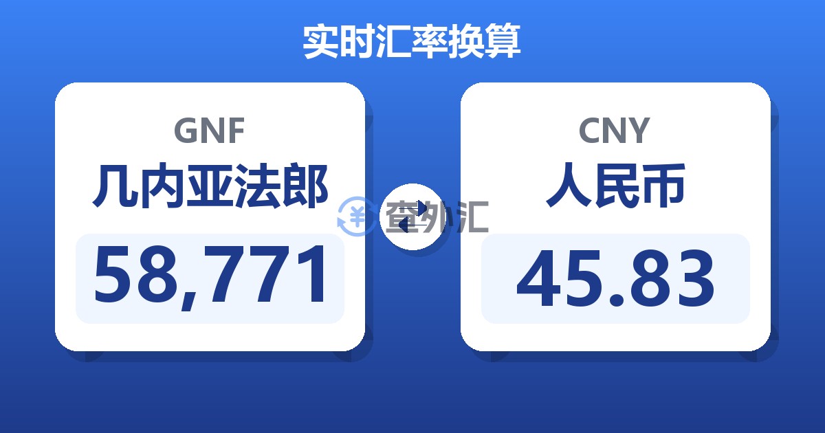 58,771几内亚法郎兑人民币