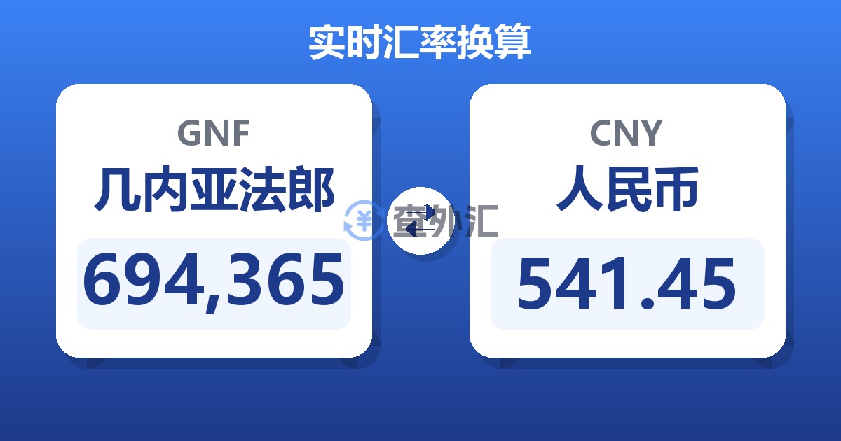 694,365几内亚法郎兑人民币