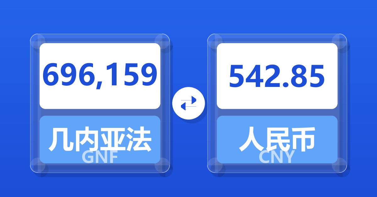 696,159几内亚法郎兑人民币