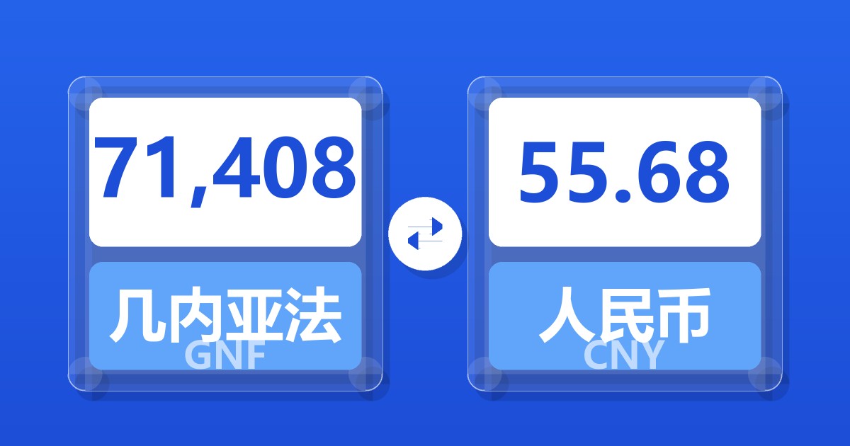 71,408几内亚法郎兑人民币