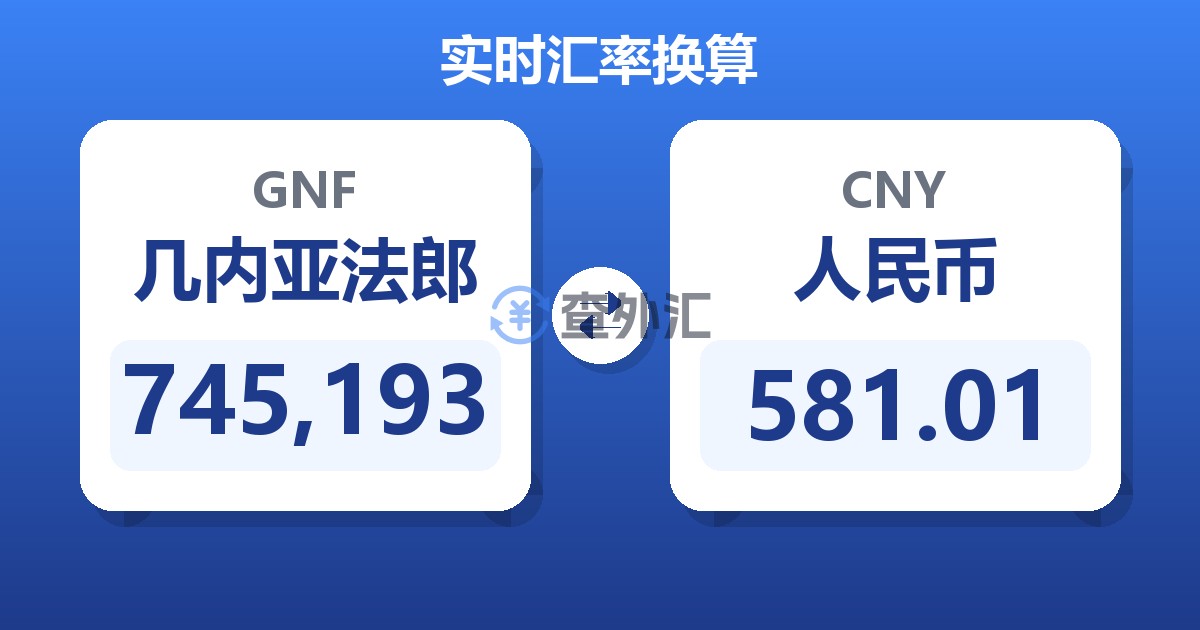 745,193几内亚法郎兑人民币