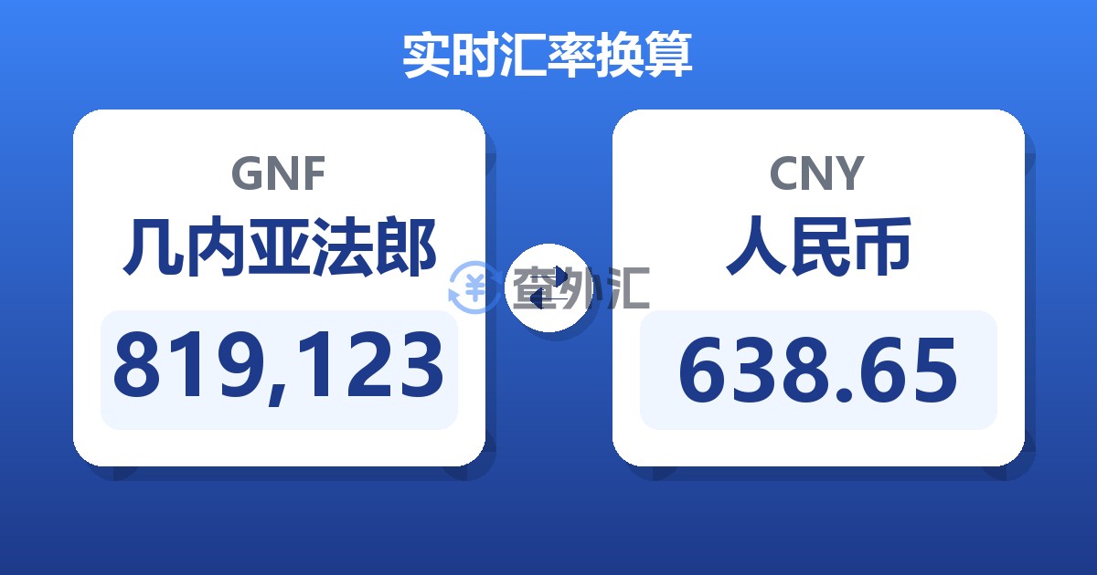 819,123几内亚法郎兑人民币