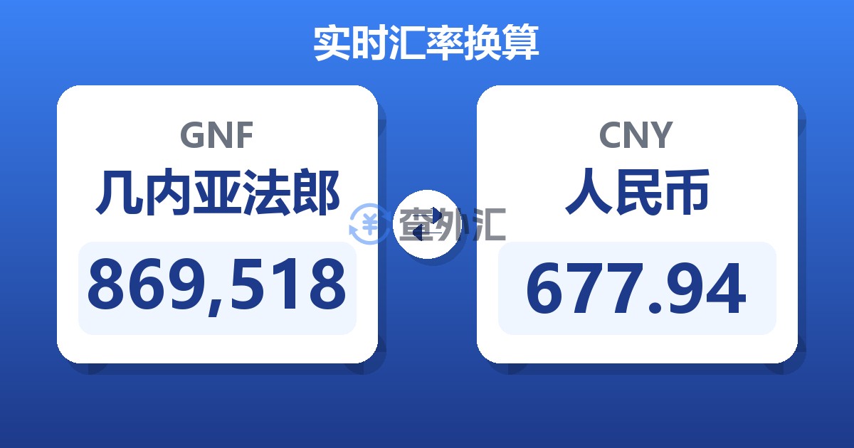 869,518几内亚法郎兑人民币