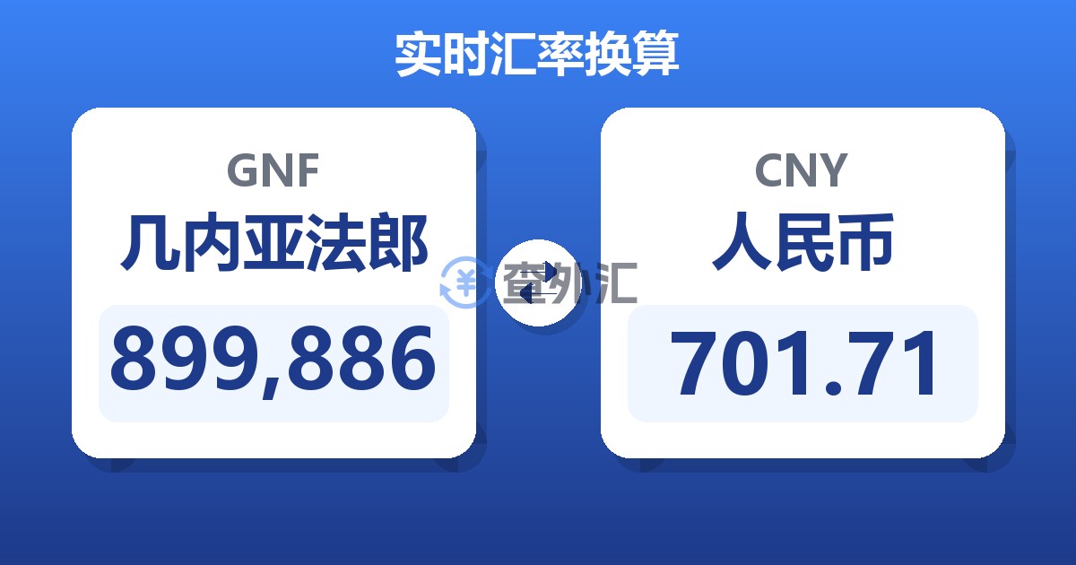 899,886几内亚法郎兑人民币