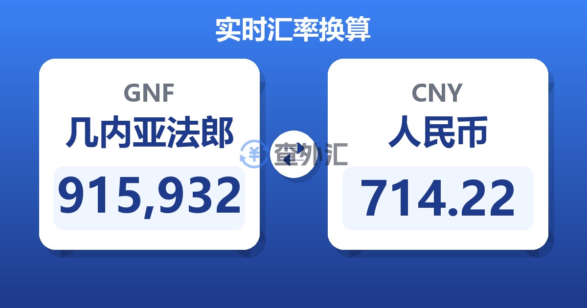 915,932几内亚法郎兑人民币