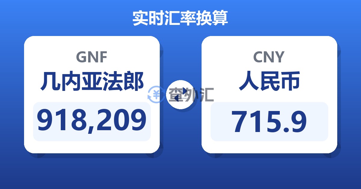 918,209几内亚法郎兑人民币