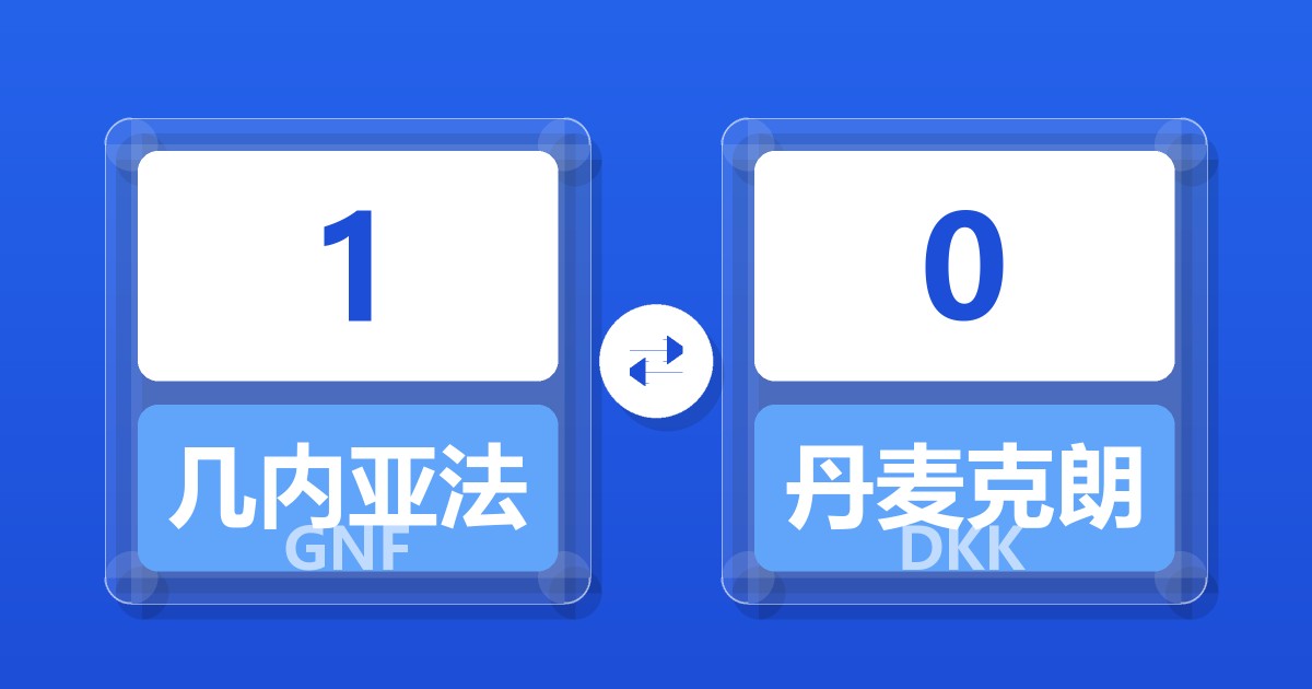 1几内亚法郎兑丹麦克朗