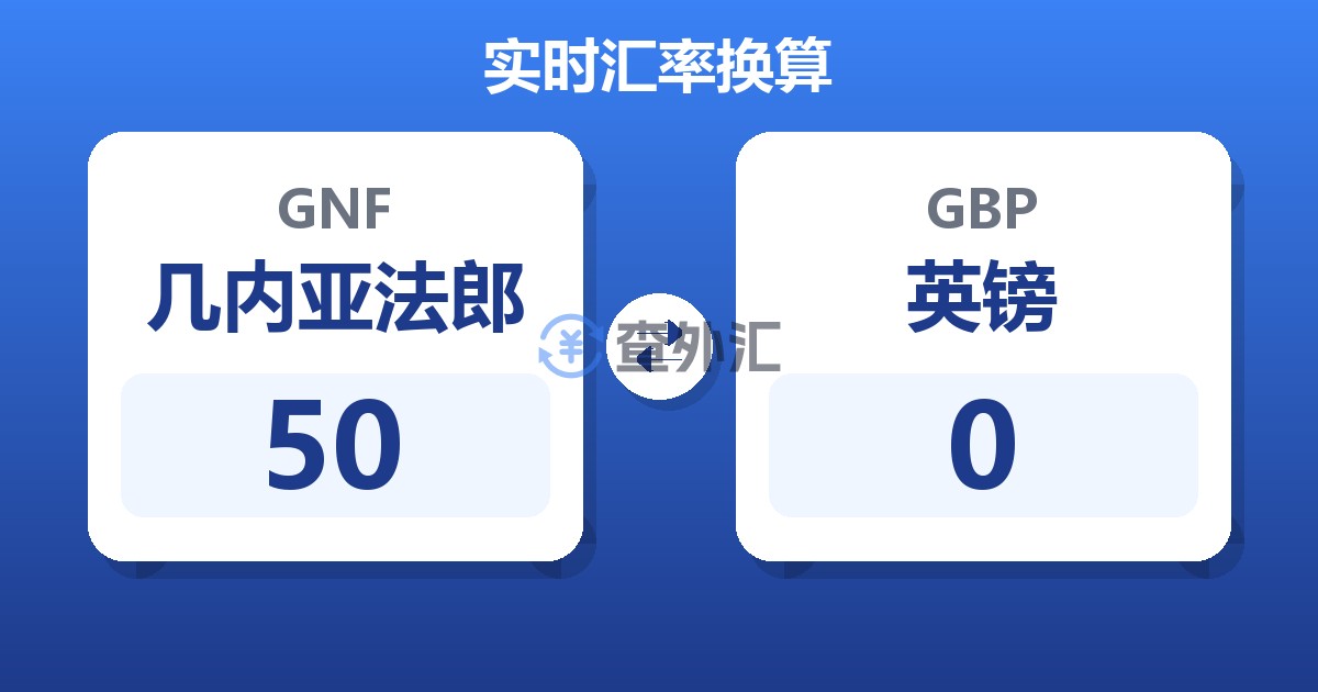 50几内亚法郎兑英镑