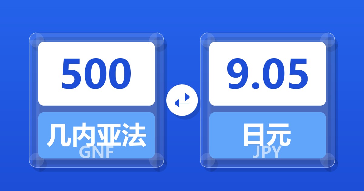 500几内亚法郎兑日元
