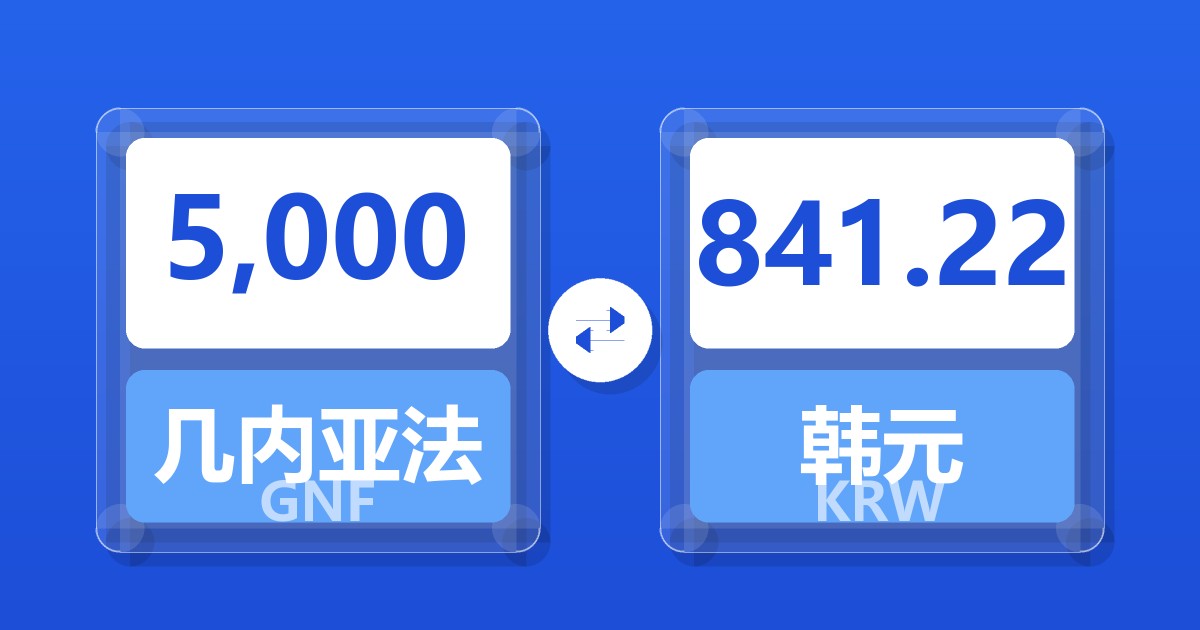 5,000几内亚法郎兑韩元